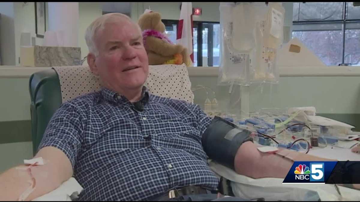 Universal platelet donor gives as often as he can