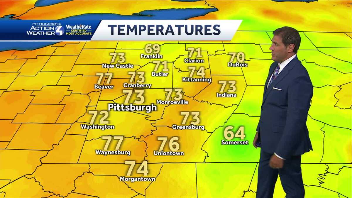 Warming trend continues into Friday afternoon for Pittsburgh
