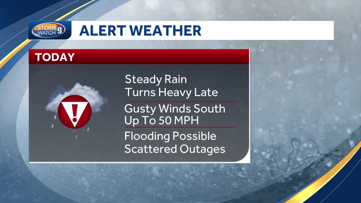 VIDEO: Alert weather day due to heavy rain, gusty winds