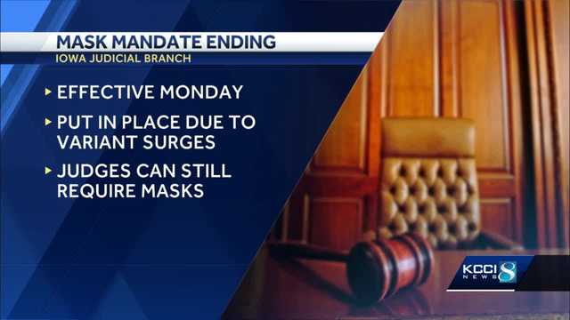 Iowa courts drop COVID-19 mask requirement - Vimarsana News