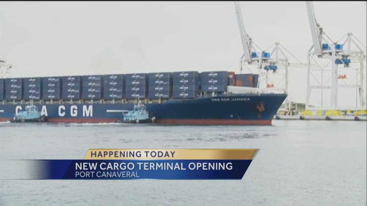 First cargo ship pulls into Port Canaveral's new terminal