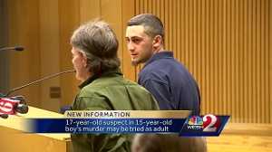 Teen accused of murder could be tried as adult