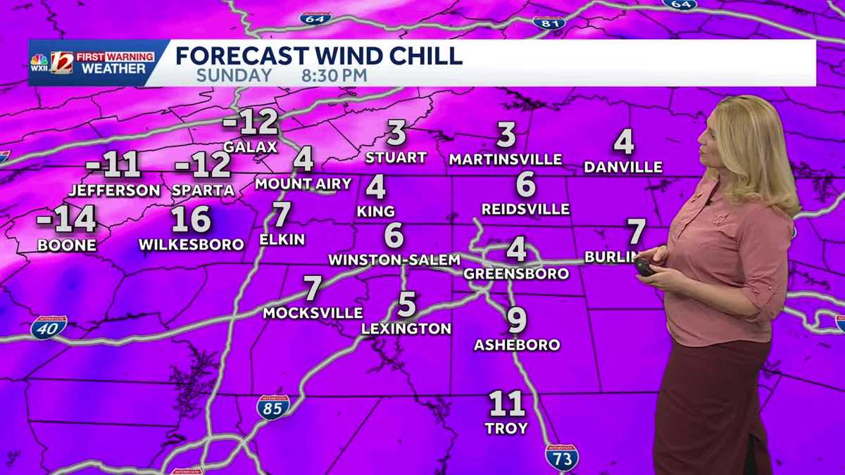 50s and sunshine for Saturday | Cold blast arrives Sunday in North Carolina; dangerous wind chills