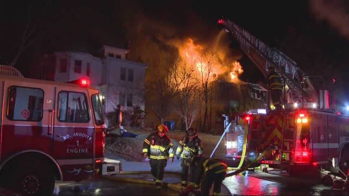 Firefighters battling blaze pushed back by explosions