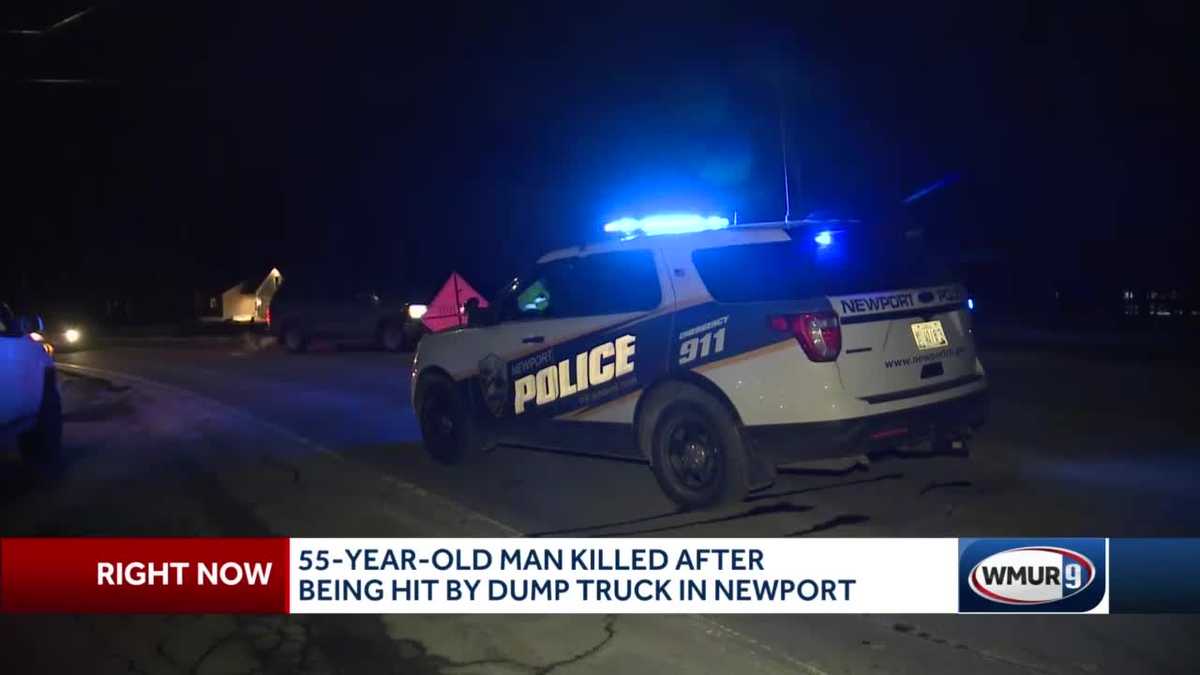 Pedestrian killed when hit by dump truck on Route 11 in Newport