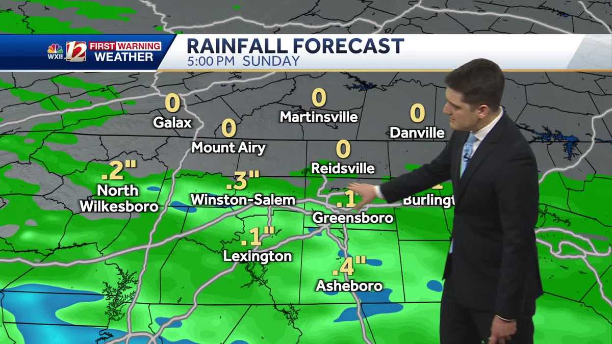 WATCH: Stray shower possible Saturday PM, big swing in temperatures ...