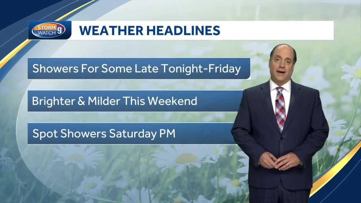 Video: Possible showers in New Hampshire before brighter weekend