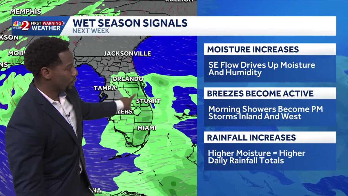 Approaching the Wet Season - Tracking Increased Chances For Rain - WESH