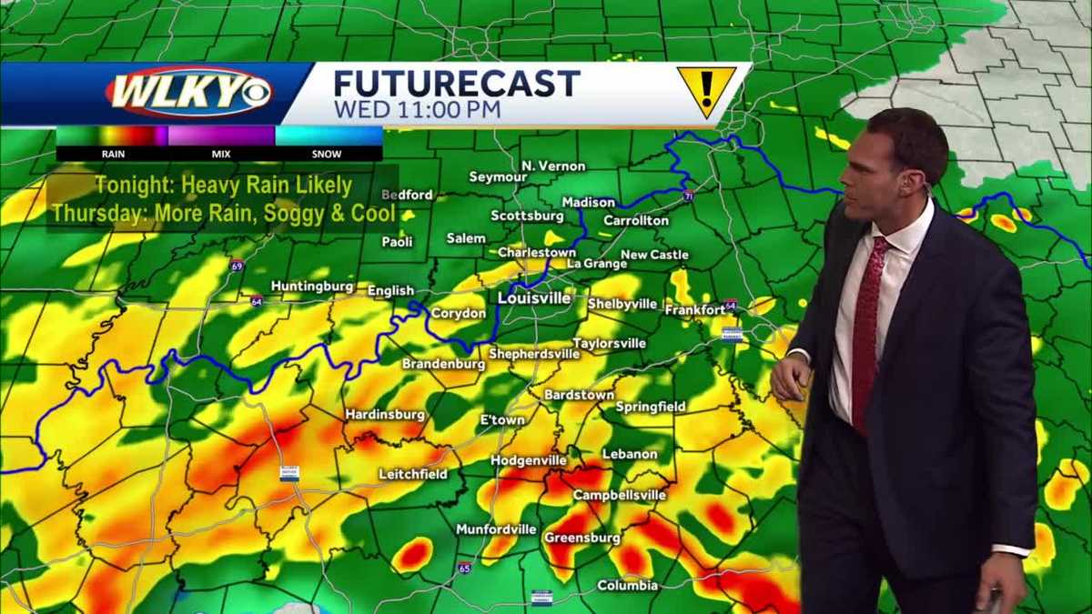 Heavy rain likely through tonight