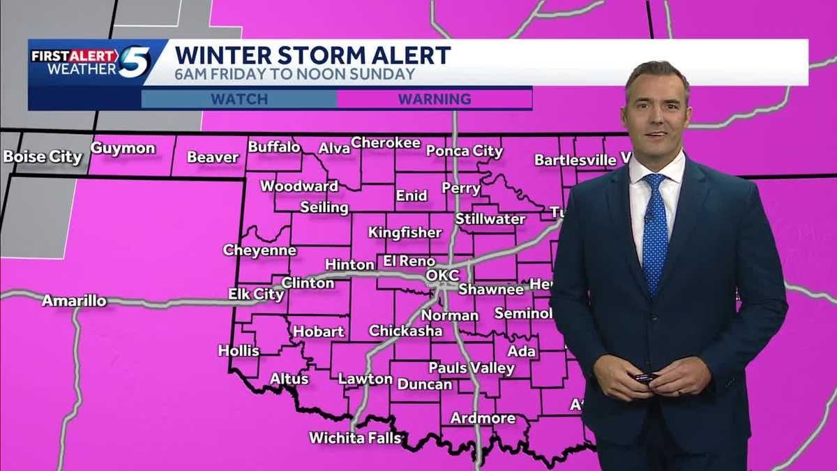 FORECAST: Arctic blast hits Oklahoma, snow and ice come in later
