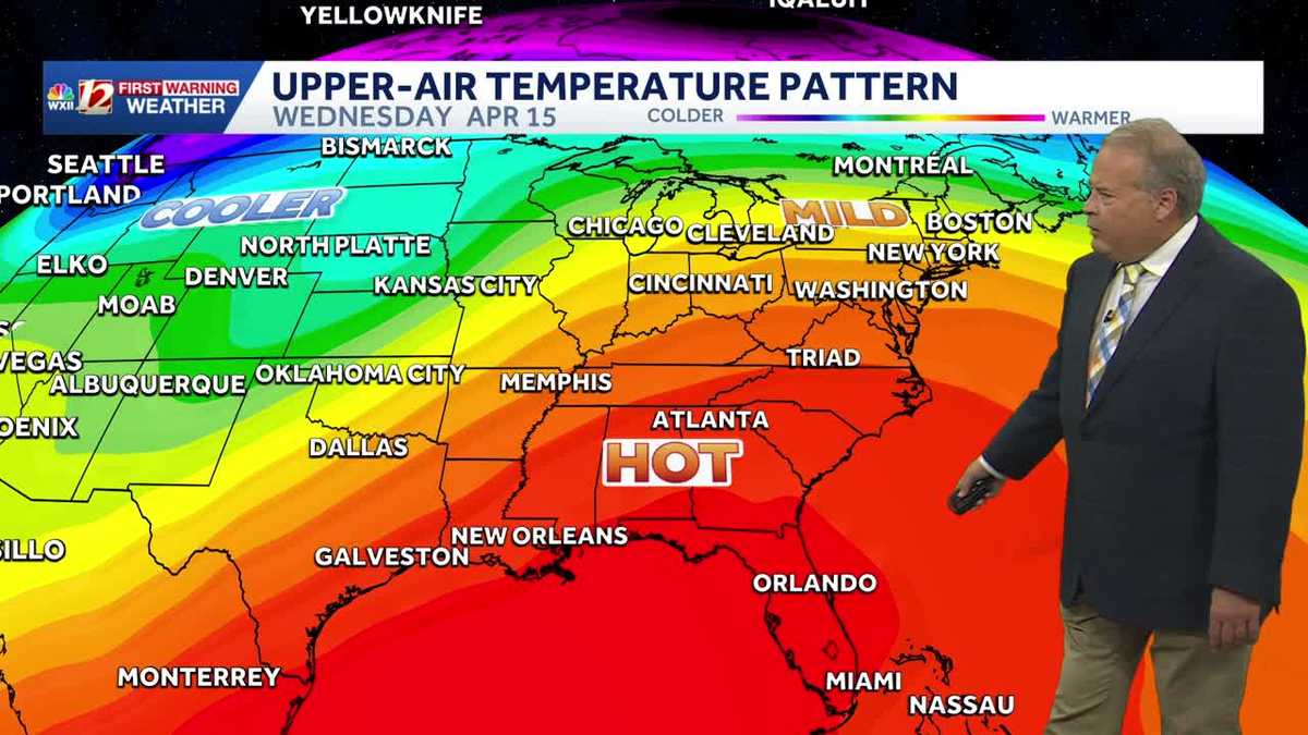 Almost zero rain chances for North Carolina. Record heat on the way