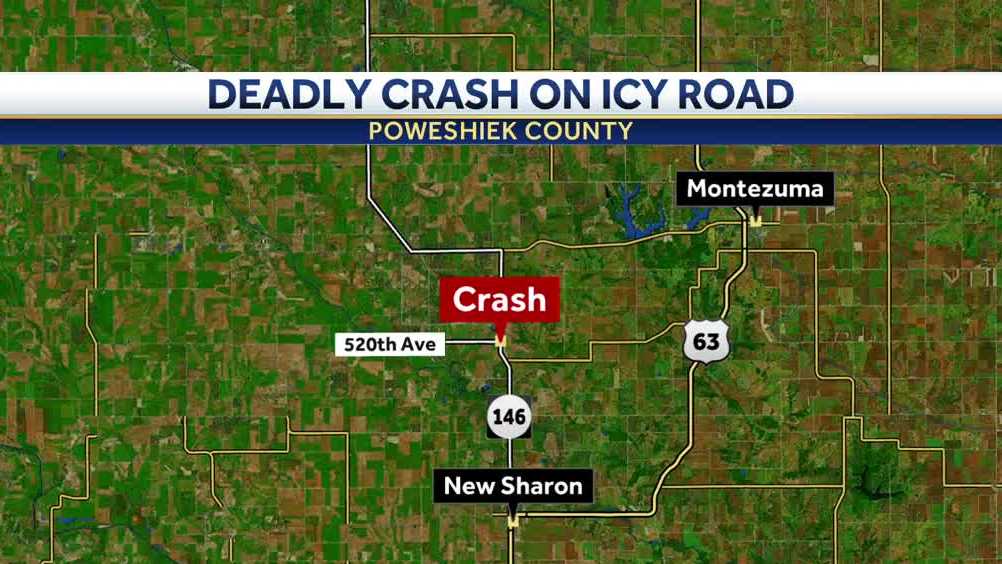 Deadly crash: New Sharon man killed in crash on icy Iowa highway