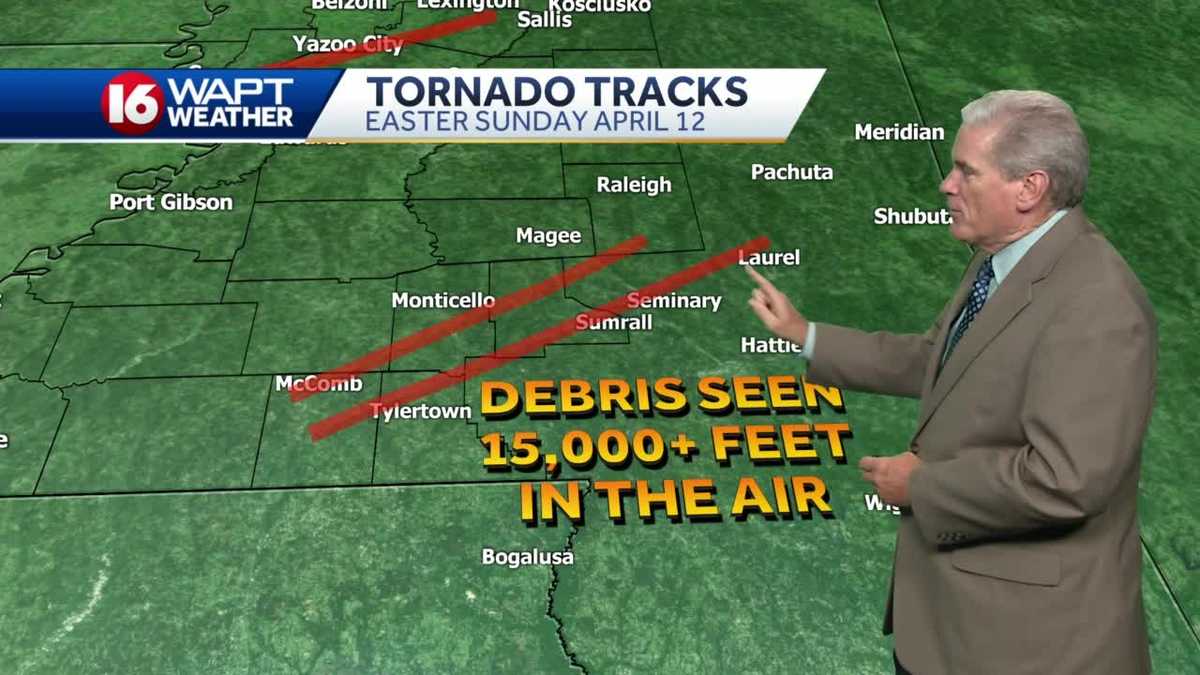 Here's how Sunday's tornadoes tracked across Mississippi