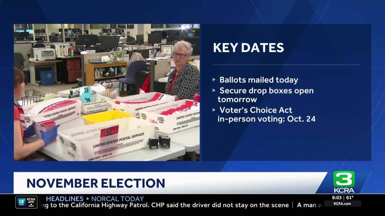 Election ballots are being mailed to voters throughout California