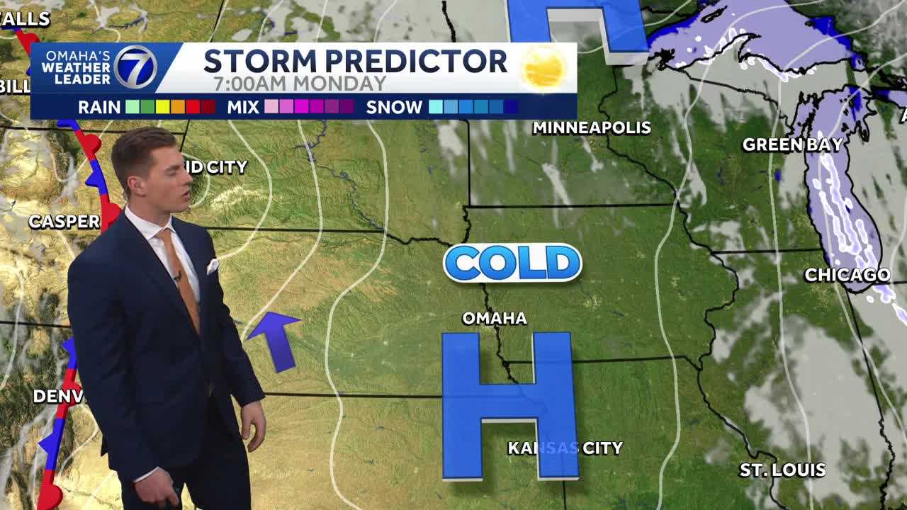 Wind chills below zero Sunday and Monday morning in Omaha