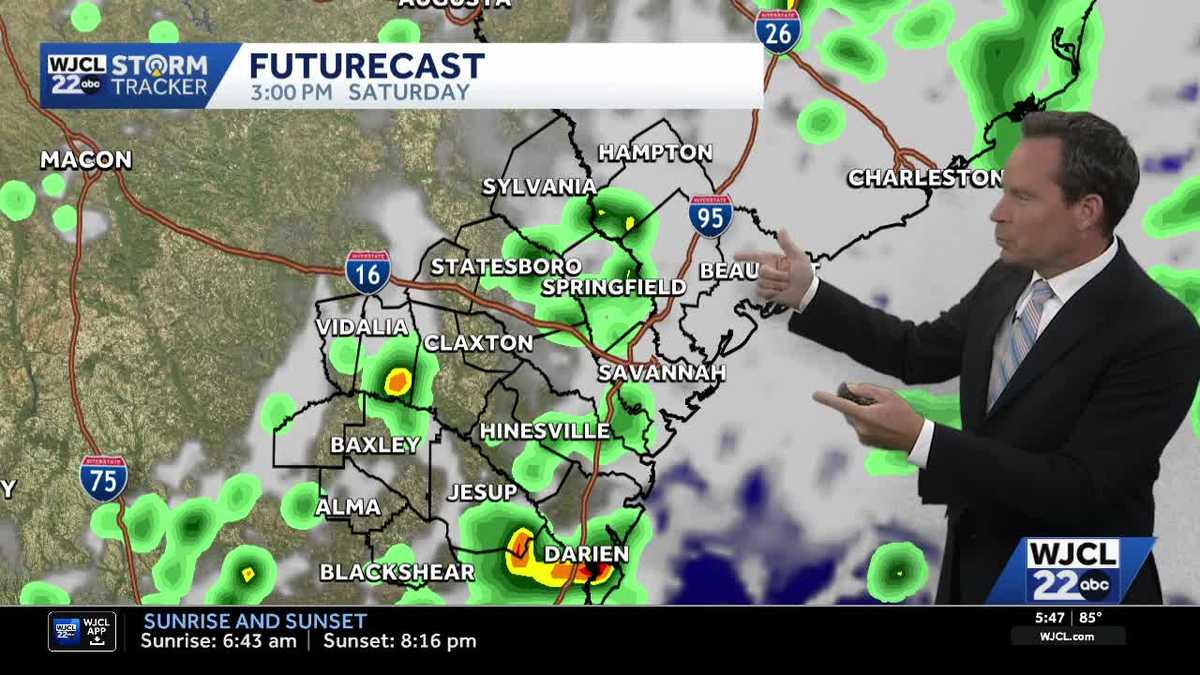 A few showers & thunderstorms stick around this weekend for Southeast Georgia, Lowcountry