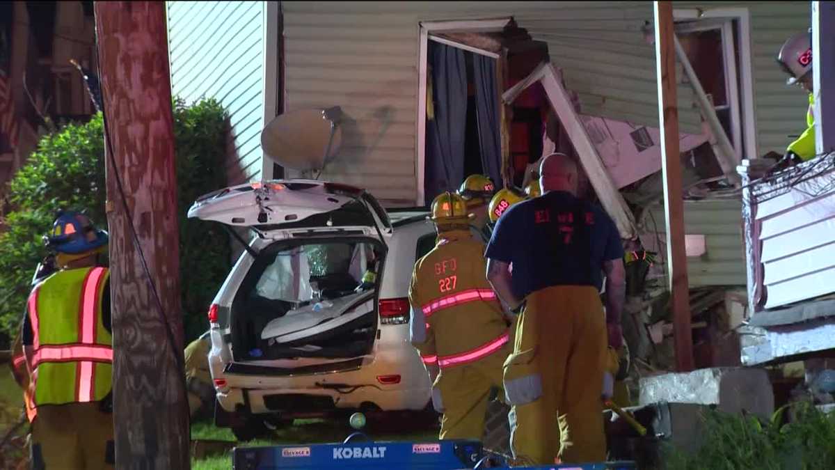 Greensburg crash into two homes sends 1 to the hospital