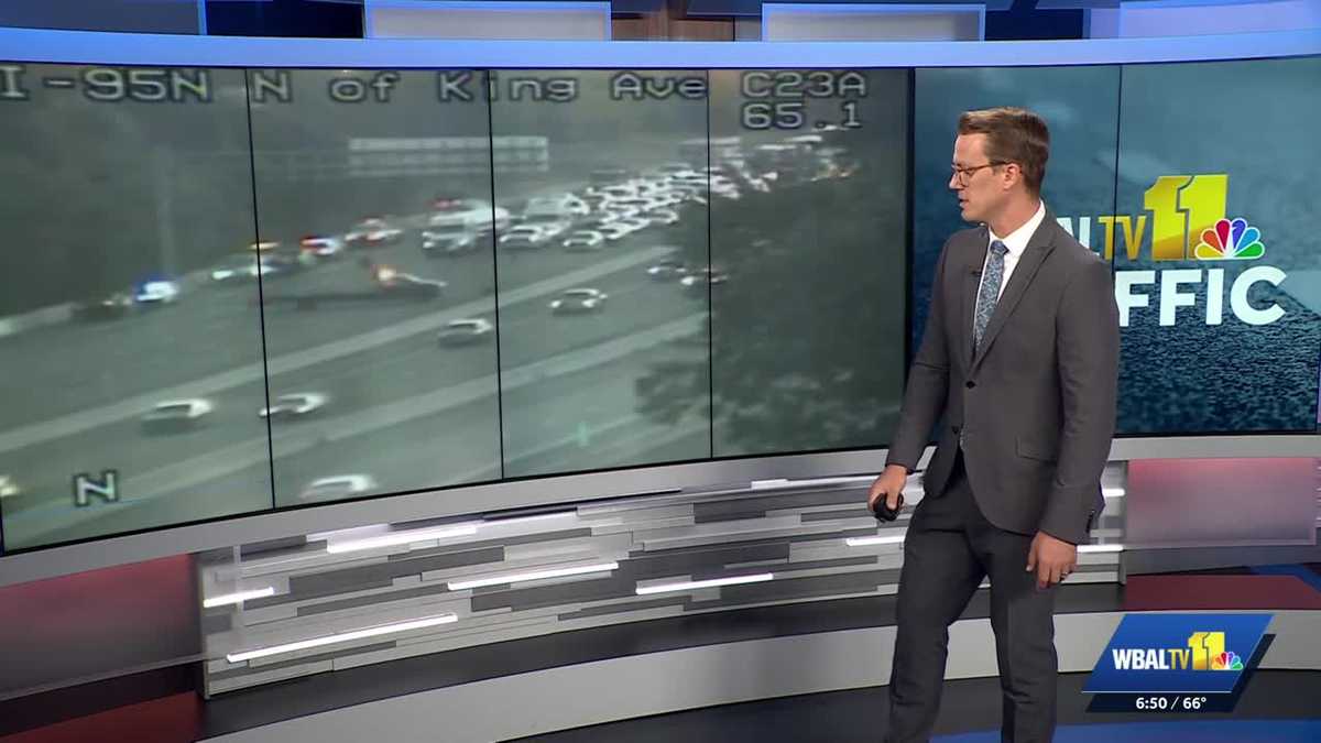 I-95 backs up due to crash in White Marsh