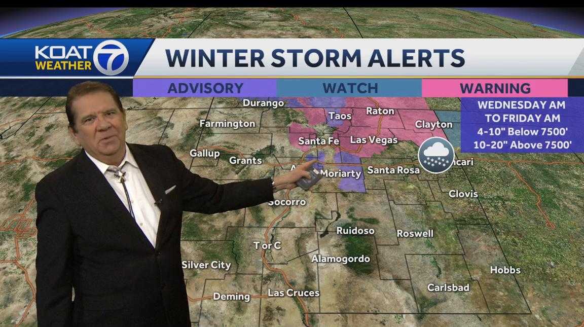 Wintry travel for northeast New Mexico, rain and snow likely for others