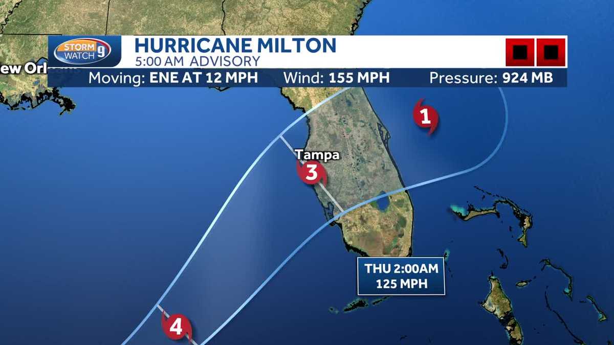 Hurricane Milton tracker Storm to make landfall in Florida