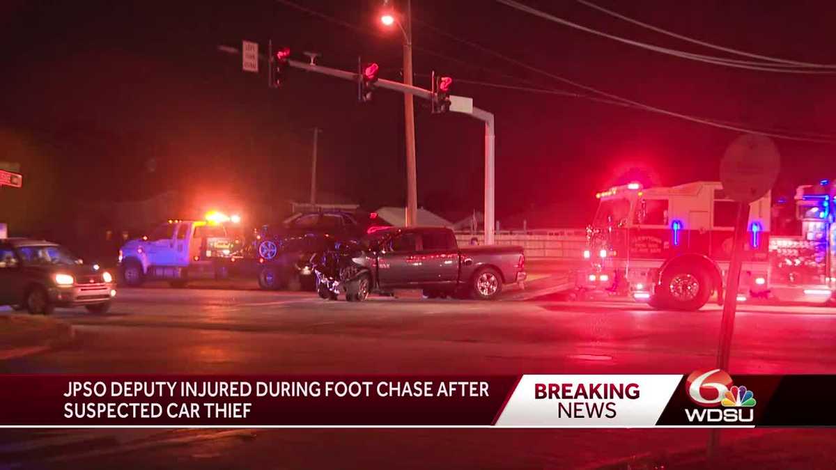 JPSO Deputy injured during foot chase after suspected car thief
