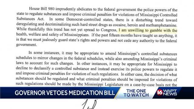 Bill that would give needed drug access to some residents vetoed - Vimarsana News