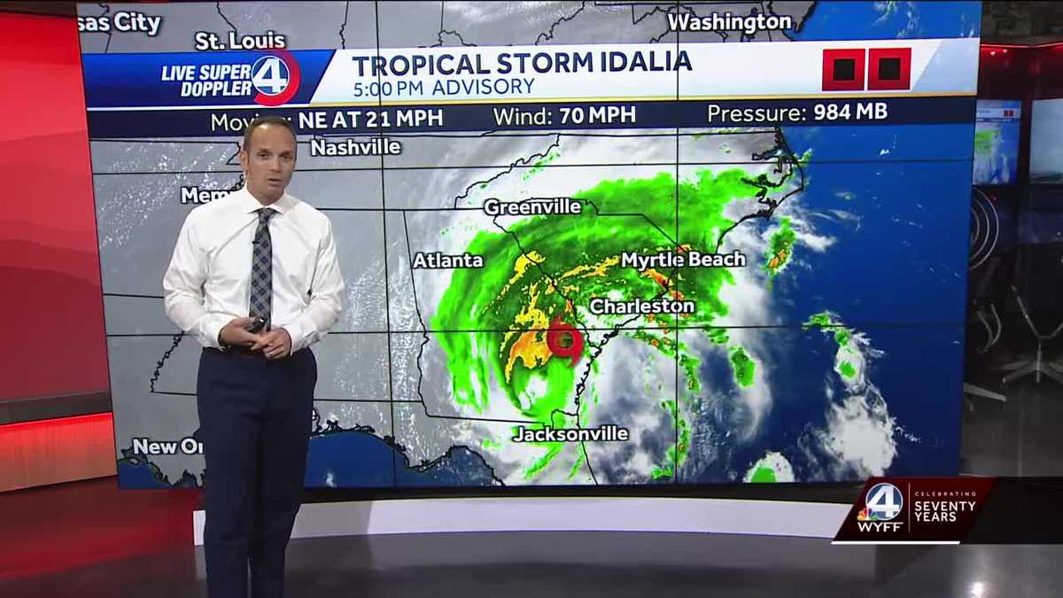 South Carolina: Idalia downgraded to tropical storm