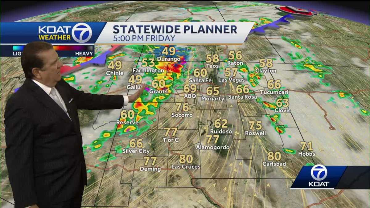 Increasing wind, rain and snow with cold trend for New Mexico