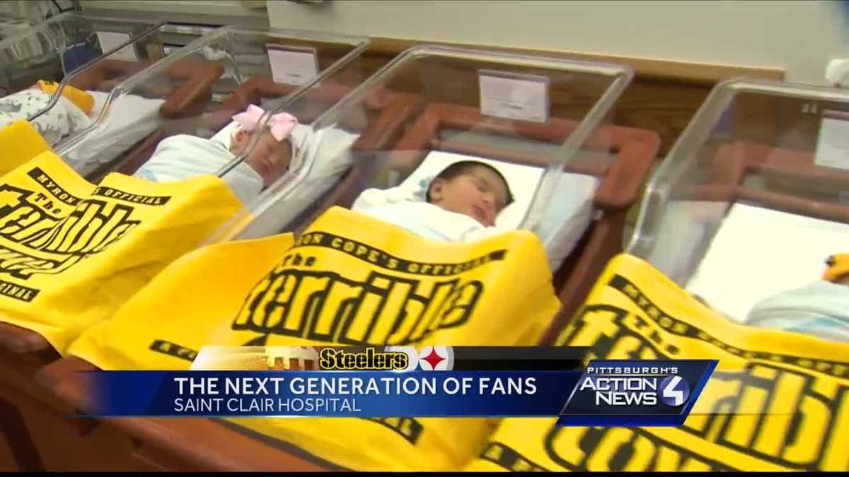 Draped in Terrible Towels, these newborn babies are the Steelers