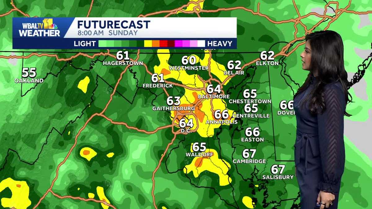 Widespread rain returns Sunday