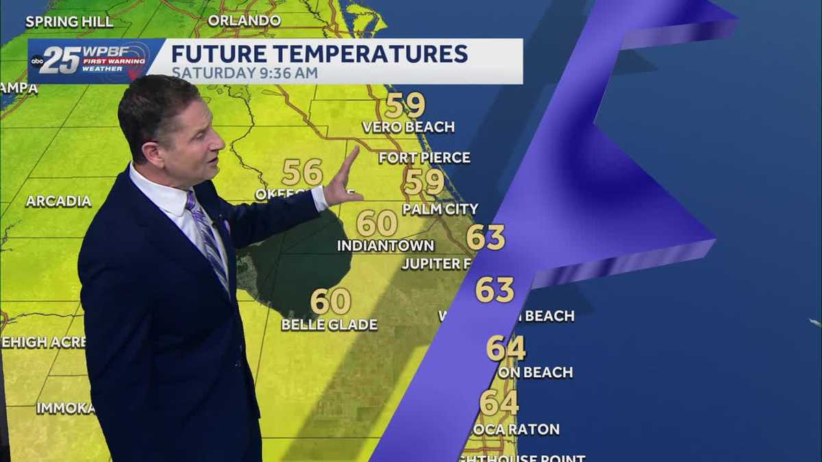 Freeze warning for South Florida as temps drop into 30s & 40s