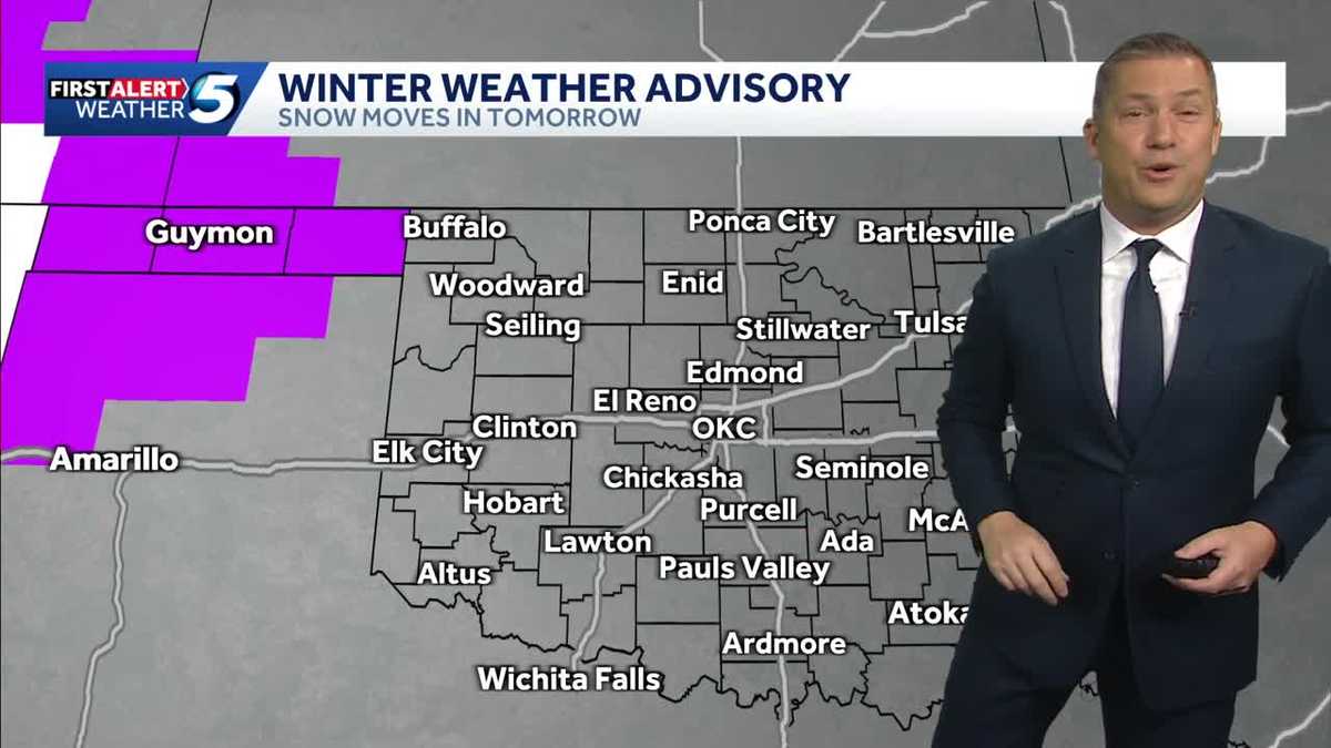 Severe weather moves out, snow moves in