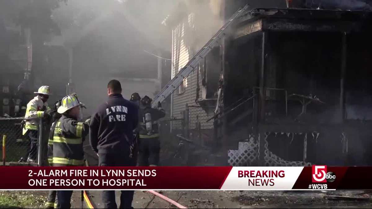 Man taken to hospital after 2-alarm fire in Lynn