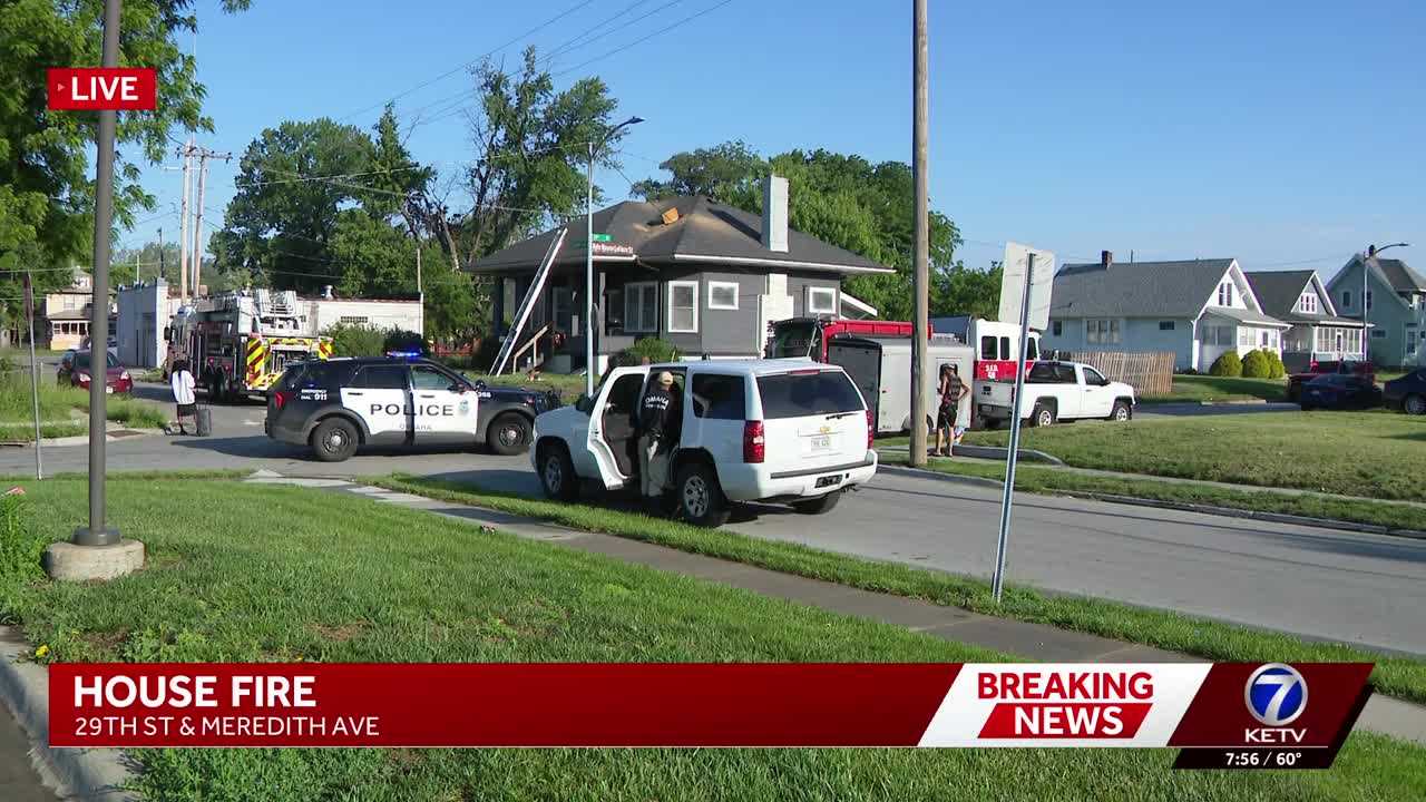 North Omaha house fire brings multiple crews to the scene