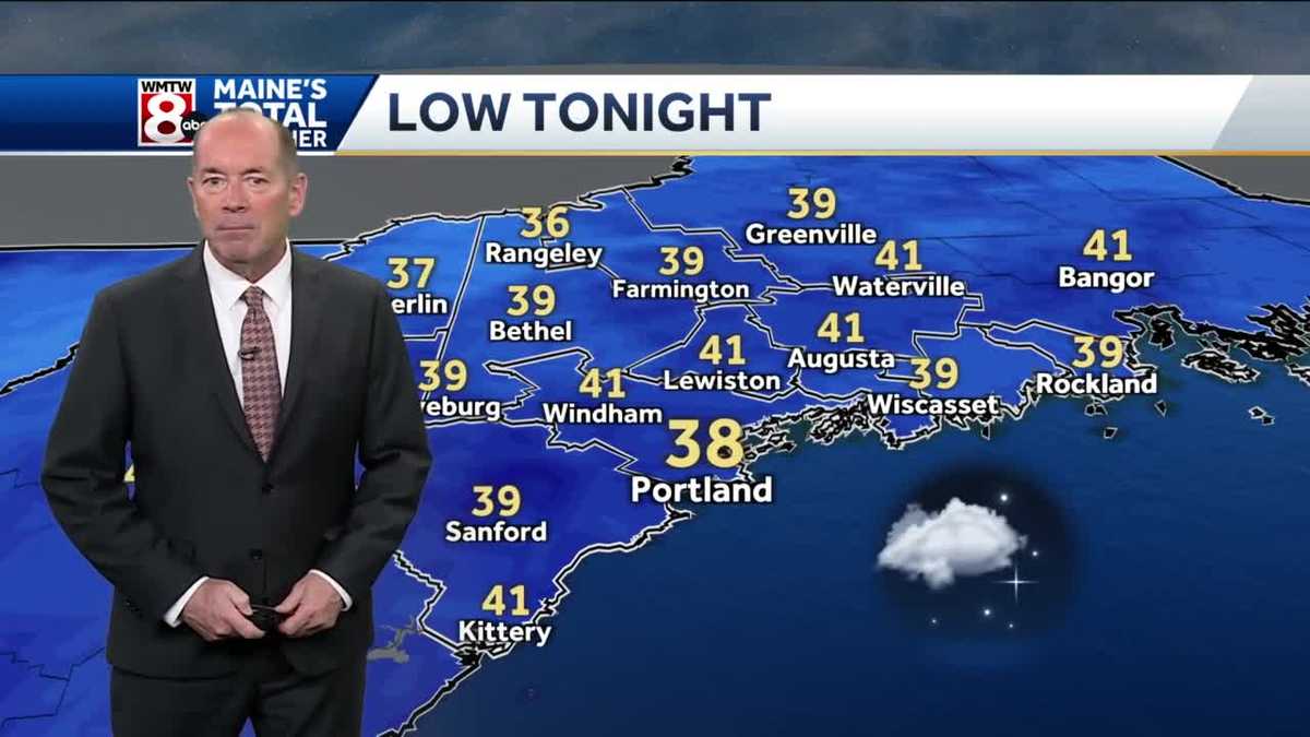 Clouds increase and not as cold tonight
