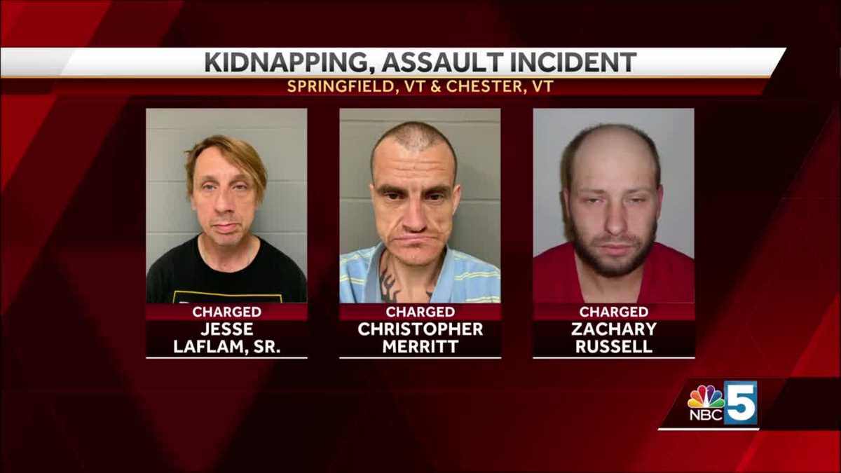 Three men are charged in Windsor County kidnapping, assault