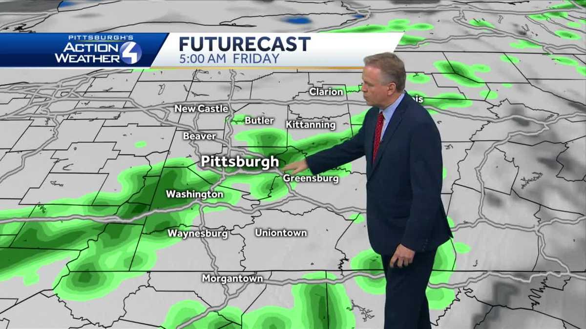 Mostly cloudy tonight, rain showers early Friday morning
