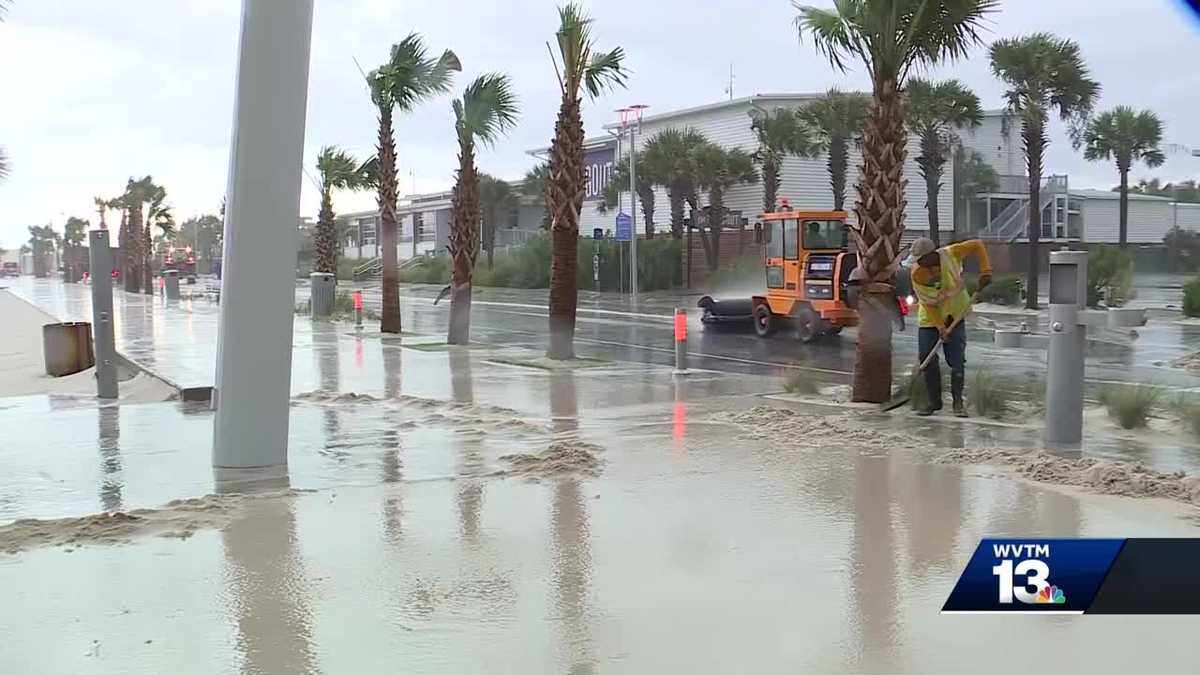 Crews clean up sand, debris after Tropical Storm Gordon hits Gulf Shores