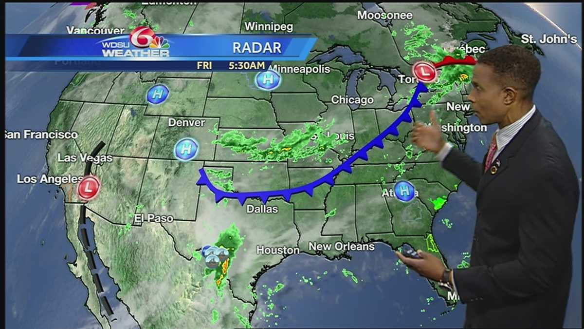 A partly cloudy and hot Friday