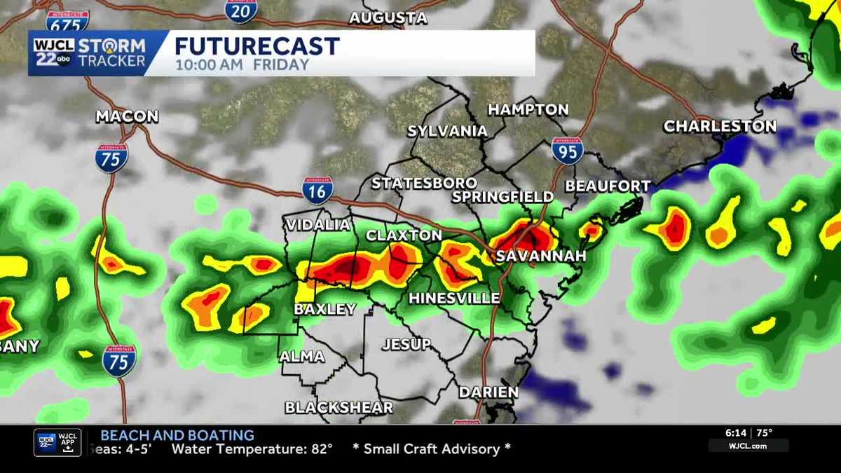 Heavy rain this morning as Arthur’s remnants move through Savannah