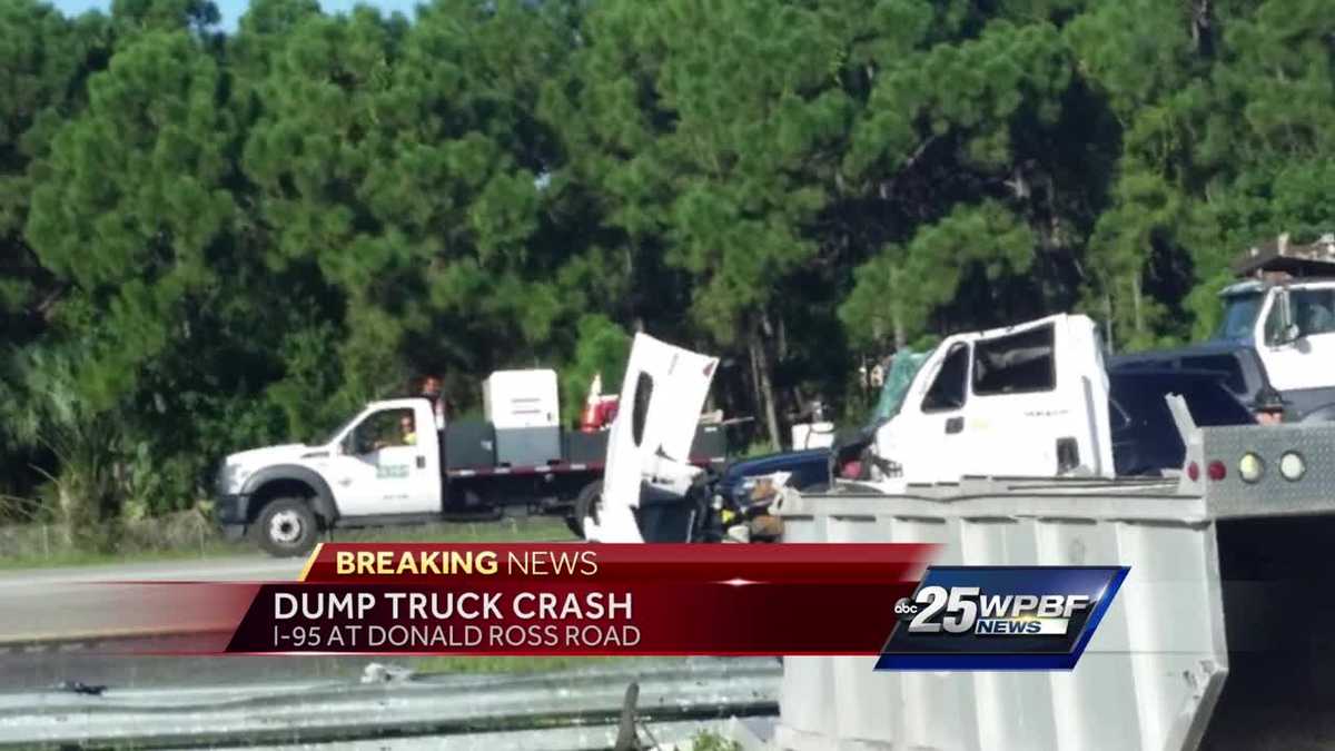 Dump truck accident causing delays on I 95
