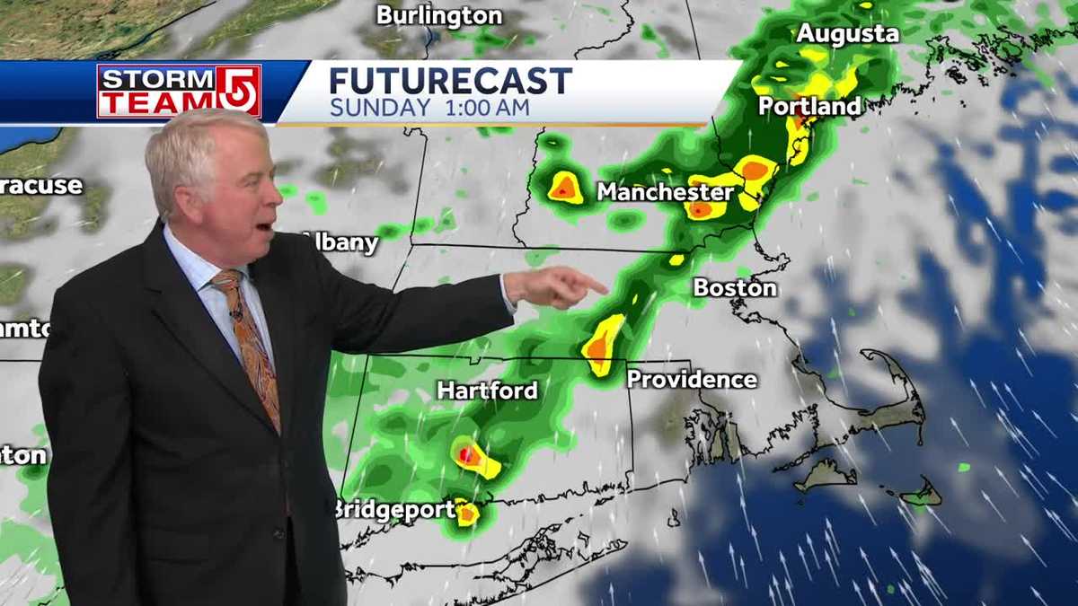 Video: Timeline for showers, storms in Mass. this weekend