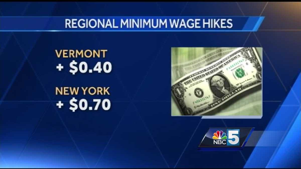 Minimum wage increases in Vermont, New York