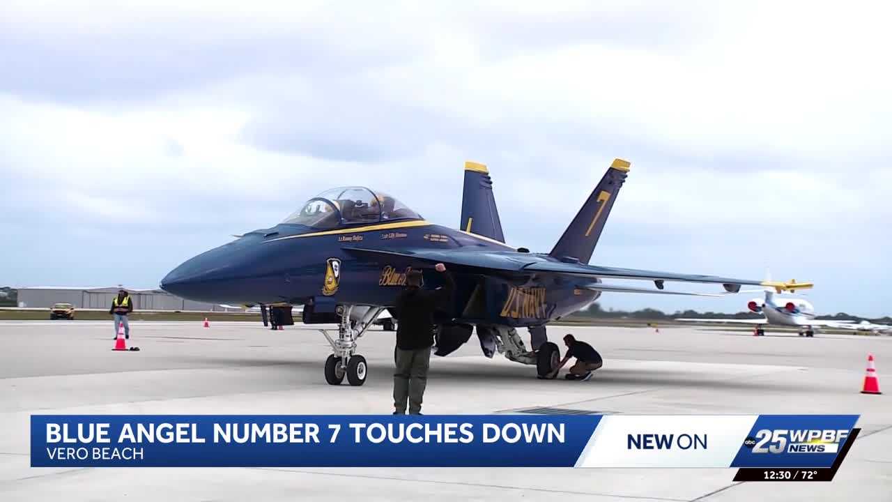 Blue Angel #7 in Vero Beach ahead of spring air show