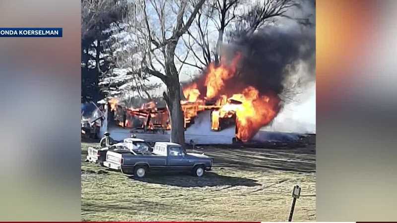 Fire that spread from shed destroys Iowa family's house