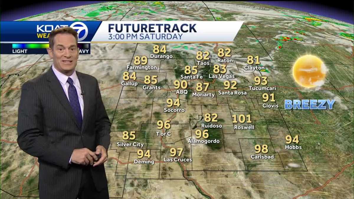 Severe thunderstorms possible in eastern New Mexico, hot and dry elsewhere