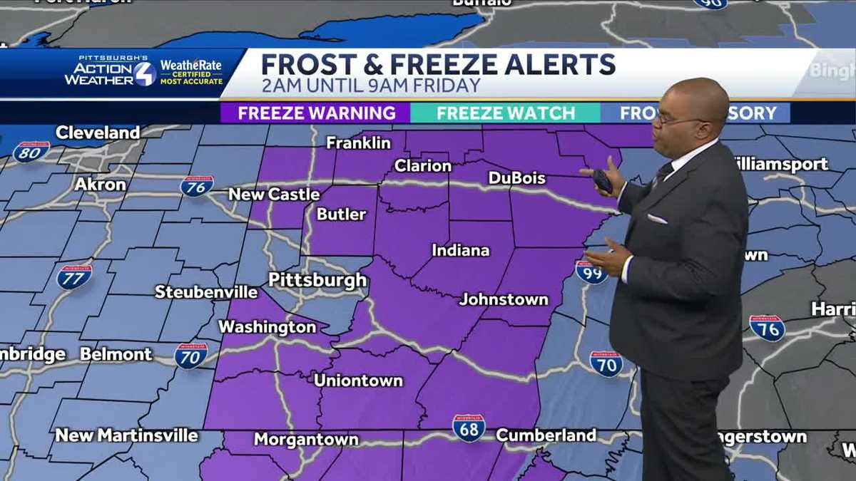 Freeze Warning, Frost Advisories: Western PA's chilly Friday morning