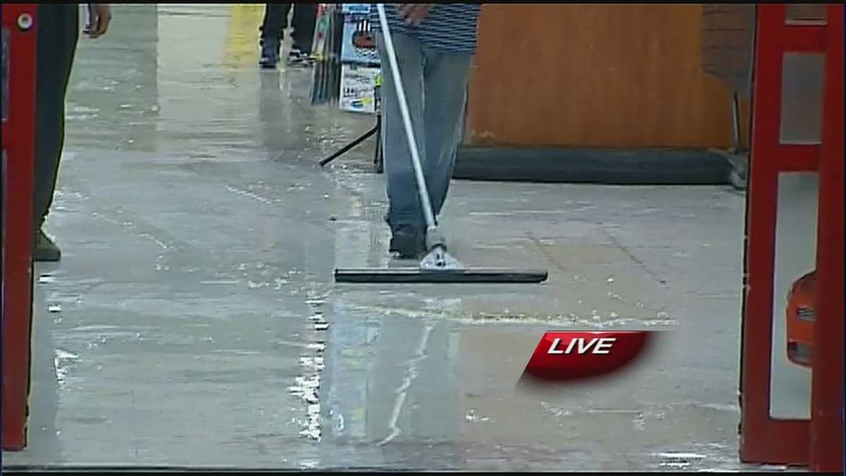 Crews working to clean Brookside Price Chopper after overnight flooding