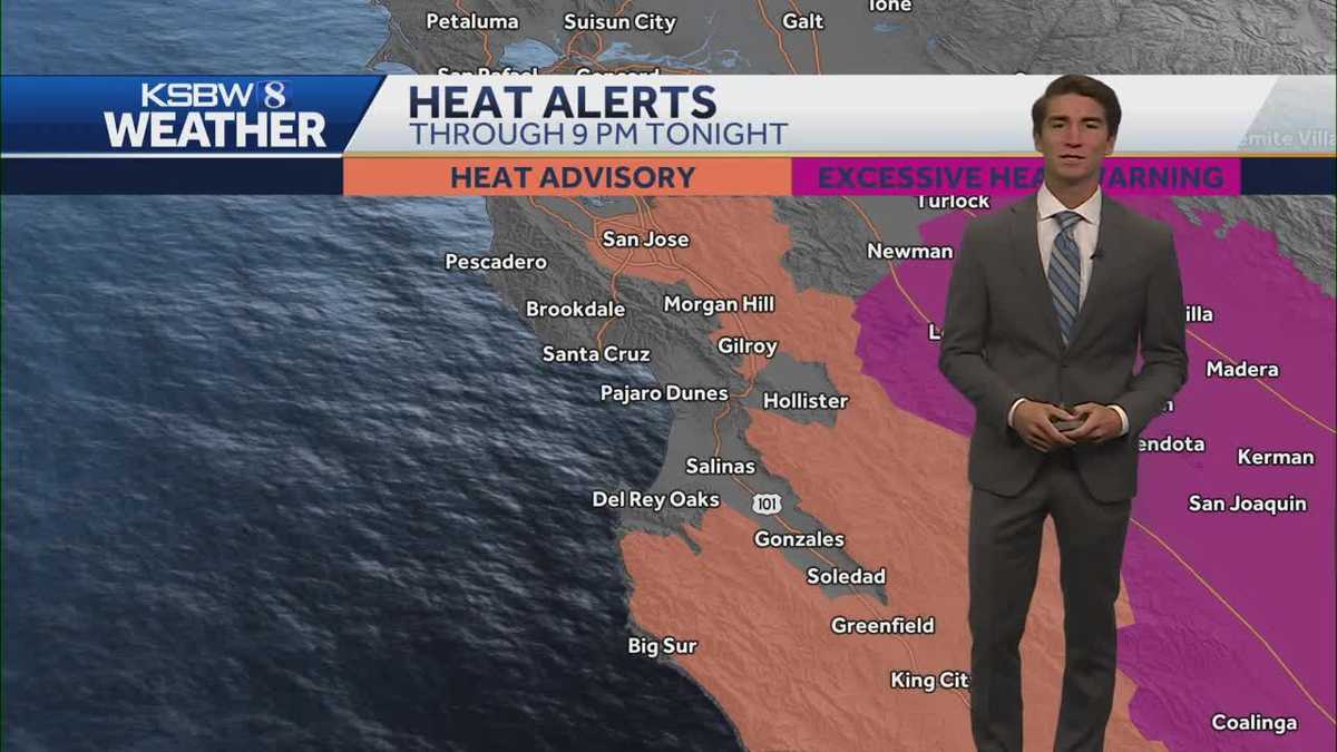 Heat advisory for parts of the Central Coast on Wednesday