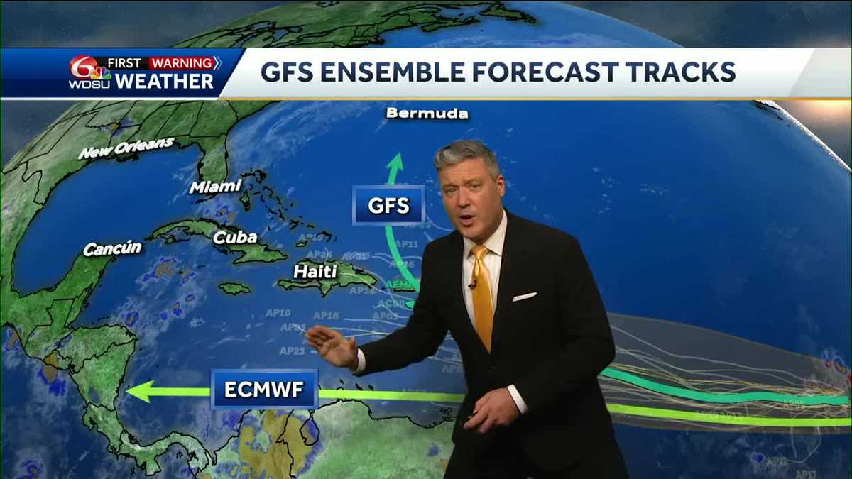 New Orleans weekend weather forecast high temp rain chance 91-L